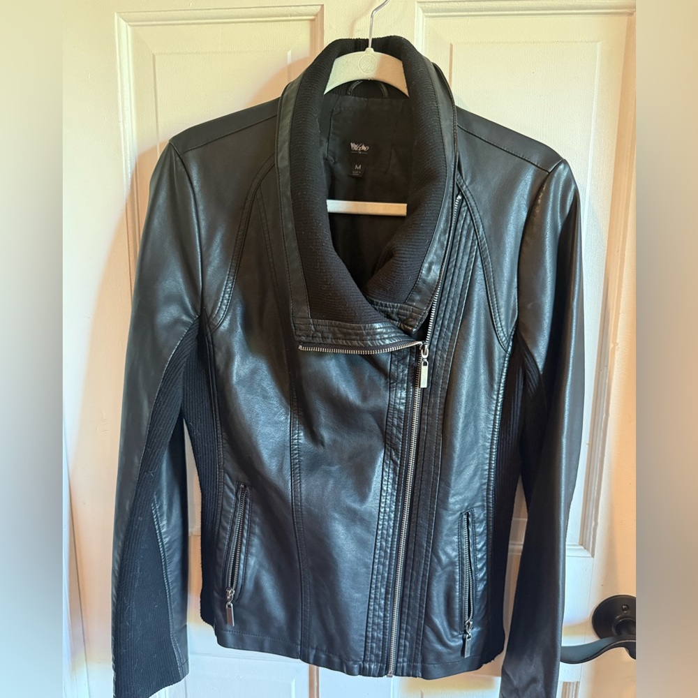 Y2K Mossimo Black Faux Leather Jacket